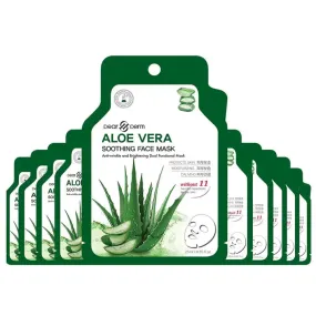 10 Pack - Aloe Vera Soothing Face Mask Pack Sheet