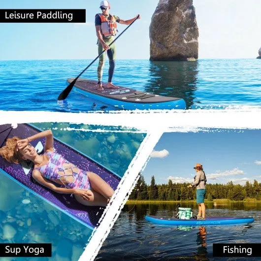 11' Inflatable Stand Up Paddle Board Surfboard with Bag Aluminum Paddle Pump-L