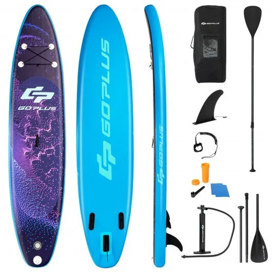 11' Inflatable Stand Up Paddle Board Surfboard with Bag Aluminum Paddle Pump-L