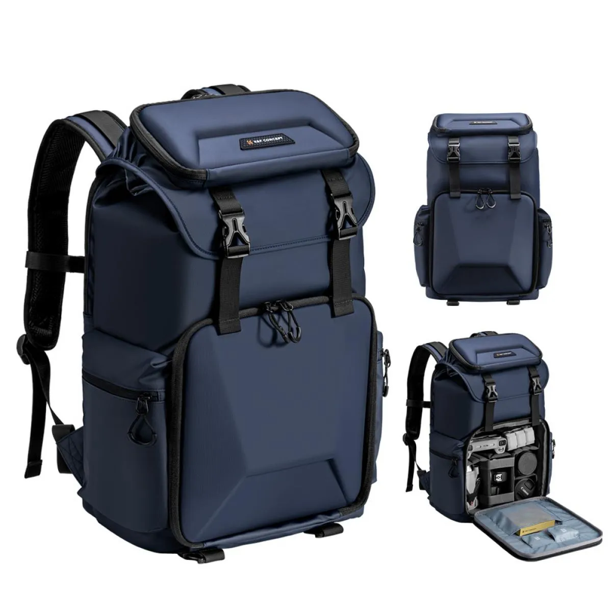 15.6" Camera Backpack Bag 25L with Laptop Compartment for DSLR/SLR Mirrorless Camera Case for Sony Canon Nikon Camera/Lens/Tripod Parts, Blue