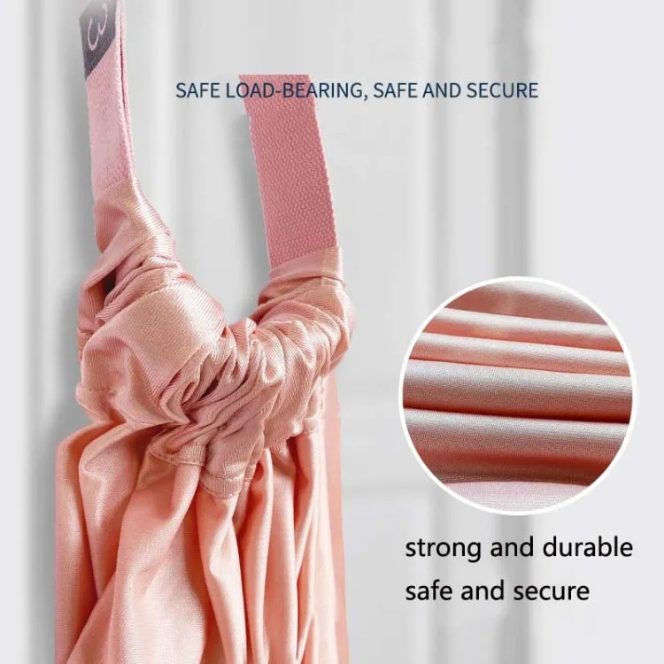 2 in 1 Home Yoga Hammock Indoor Stretching Sling Stretch Widening Yoga Strap   Door Buckle Storage Bag Set(Pink)