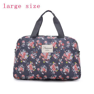 2016 New Fashion Women's Travel Bags Luggage Handbag Floral Print Women Travel Tote Bags Large Capacity PT558