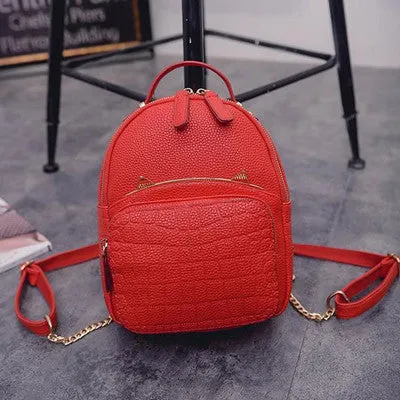 2016 Spring & Summer Trend Women's Cat Backpacks Girls' Fashion Bag Travel PU leather Bags Students' Backpacks