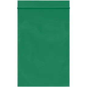 4 x 6" - 2 Mil Green Reclosable Poly Bags