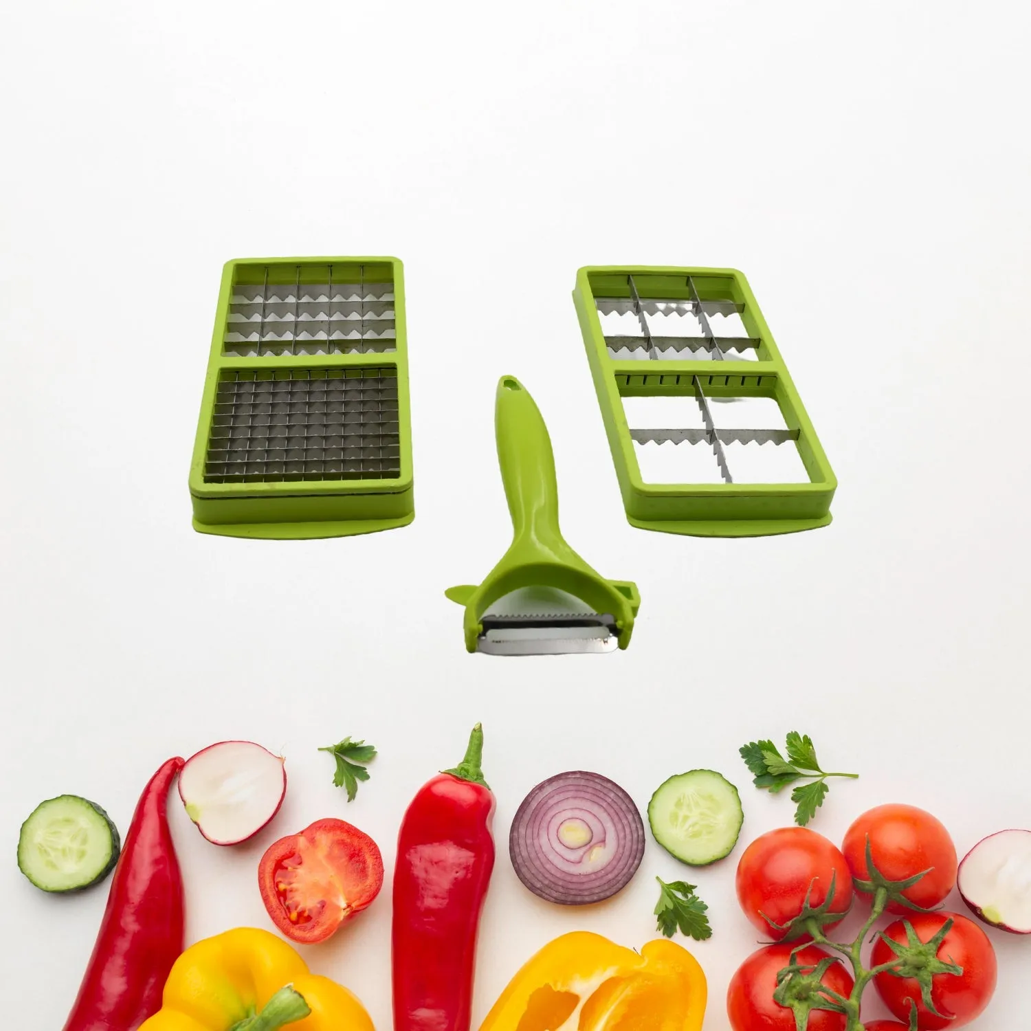 5478 Vegetable Multifunctional Chopper & Adjustable Slicer with Storage Container, Household Kitchen for Cutter, Grater, Peeler, Chipser, Chopper