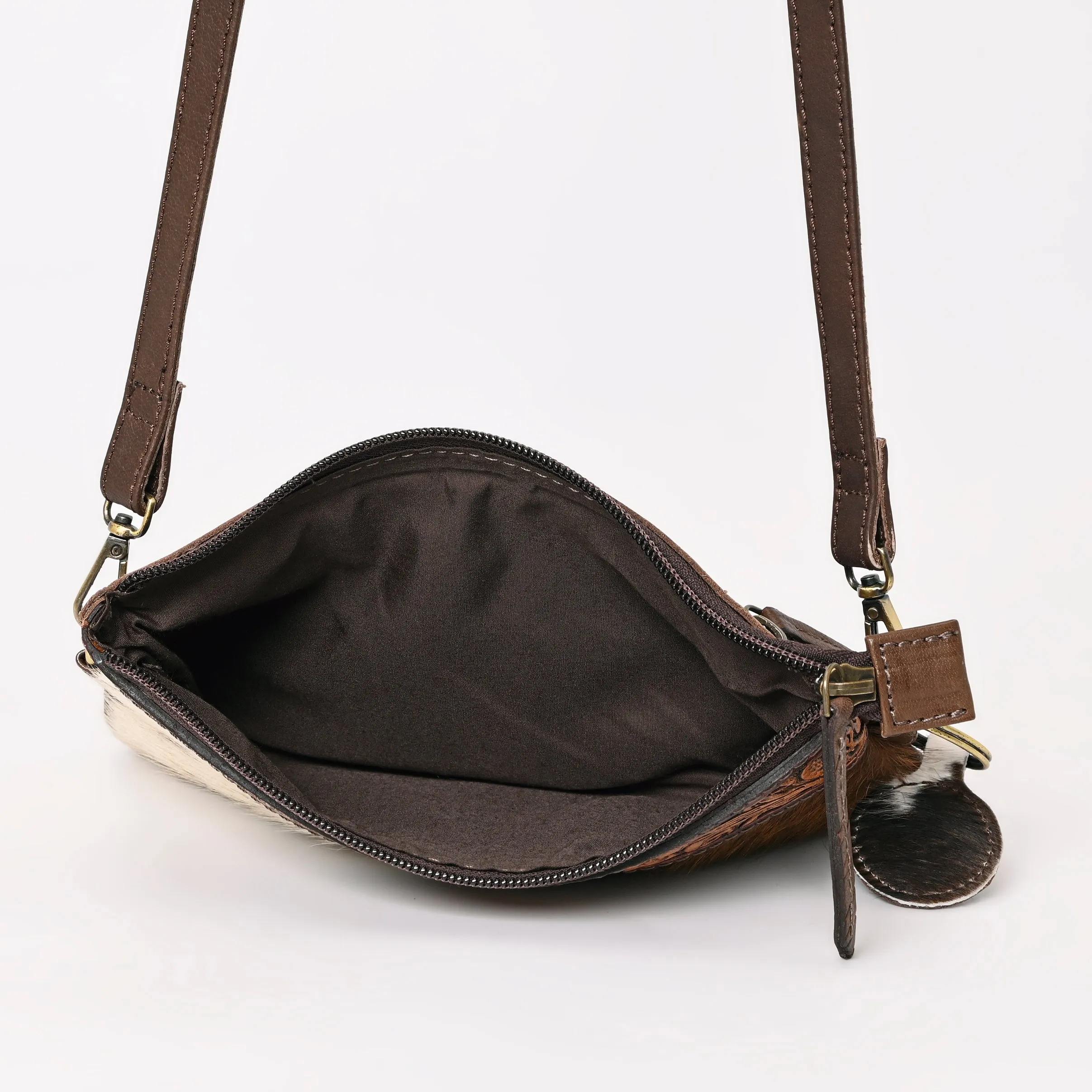 A&A-985  Montana West 100% Genuine Hair-On Cowhide Leather  Crossbody