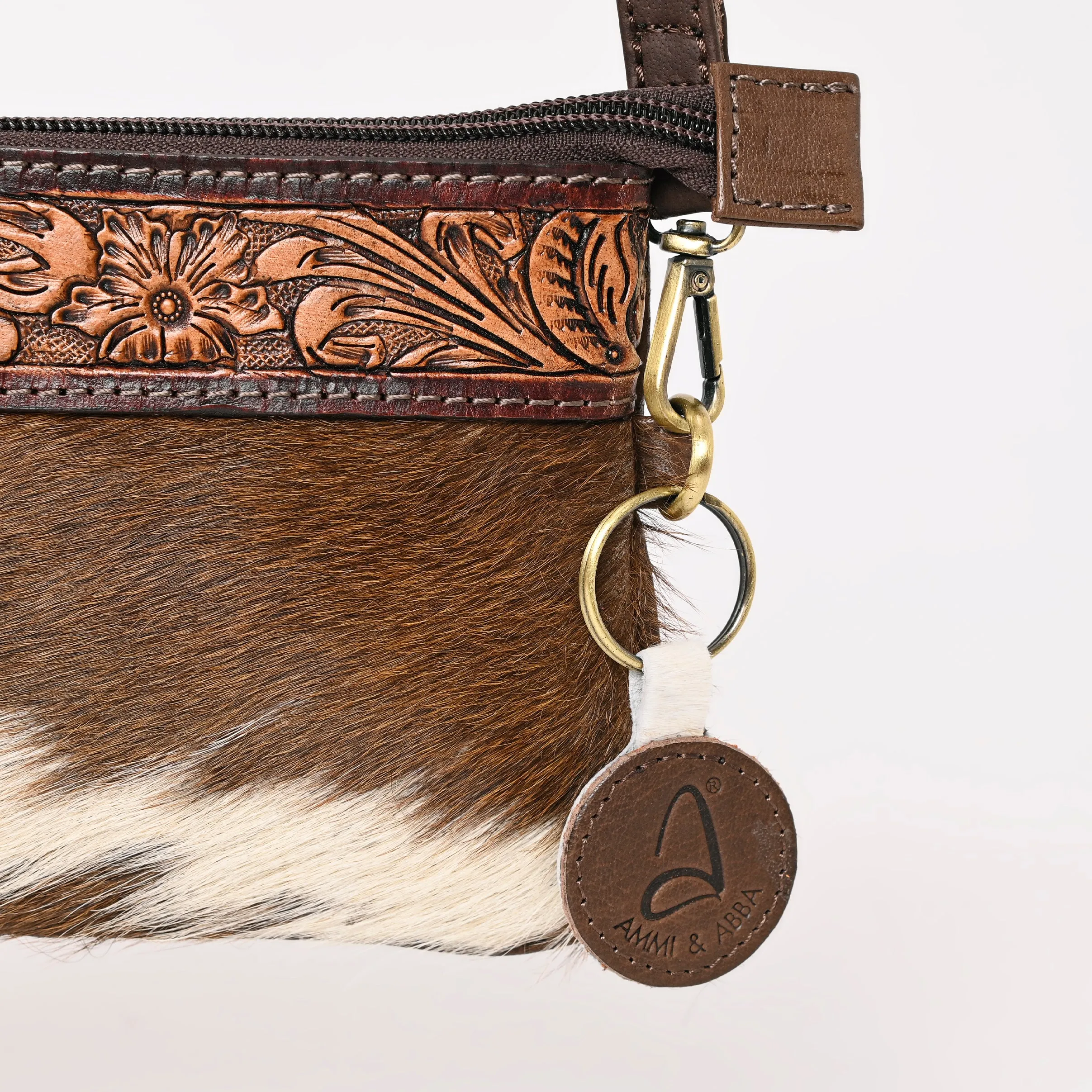 A&A-985  Montana West 100% Genuine Hair-On Cowhide Leather  Crossbody