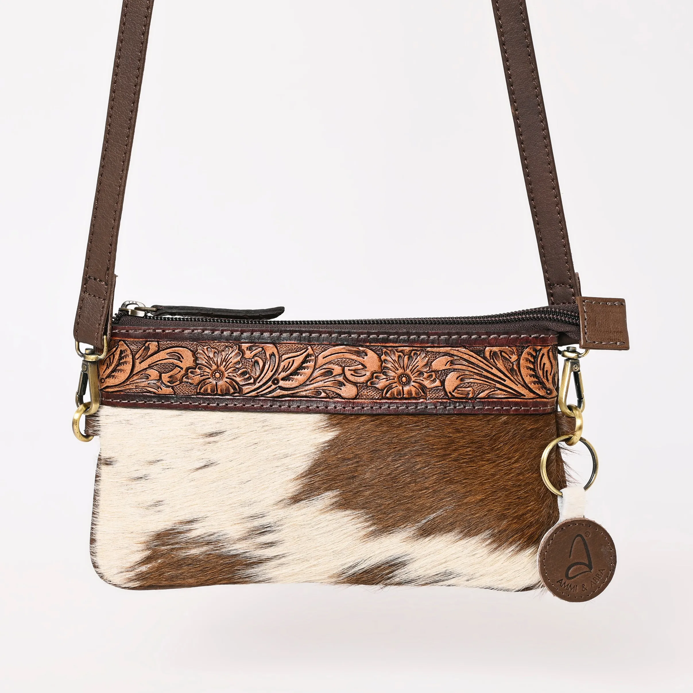 A&A-985  Montana West 100% Genuine Hair-On Cowhide Leather  Crossbody