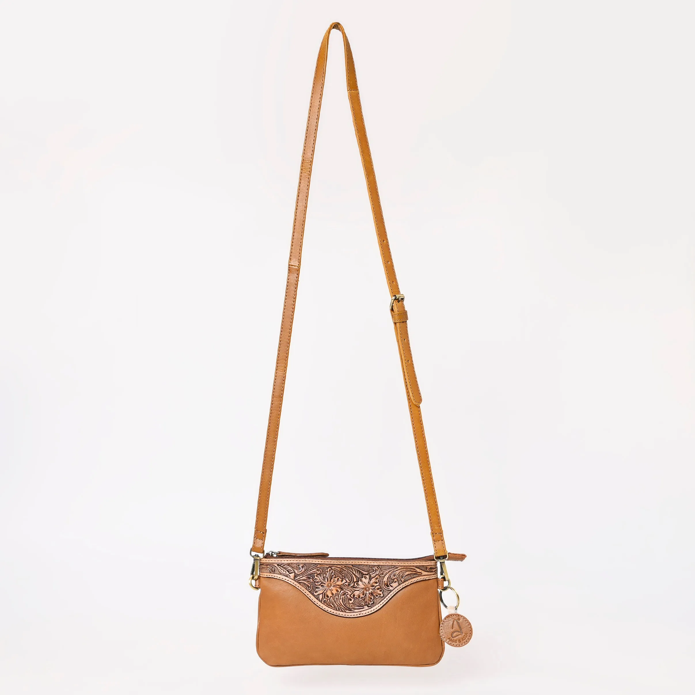 A&A-991  Montana West 100% Genuine Oily Calf Leather  Crossbody