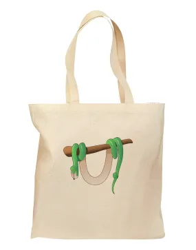 Anaconda Design Green Grocery Tote Bag