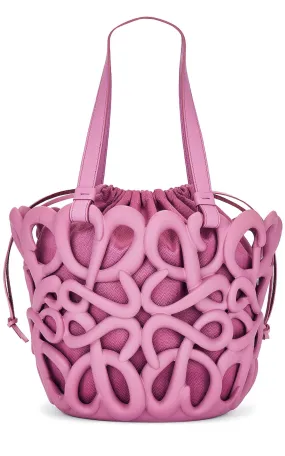 Anagram Inflated Basket Bag in Purple