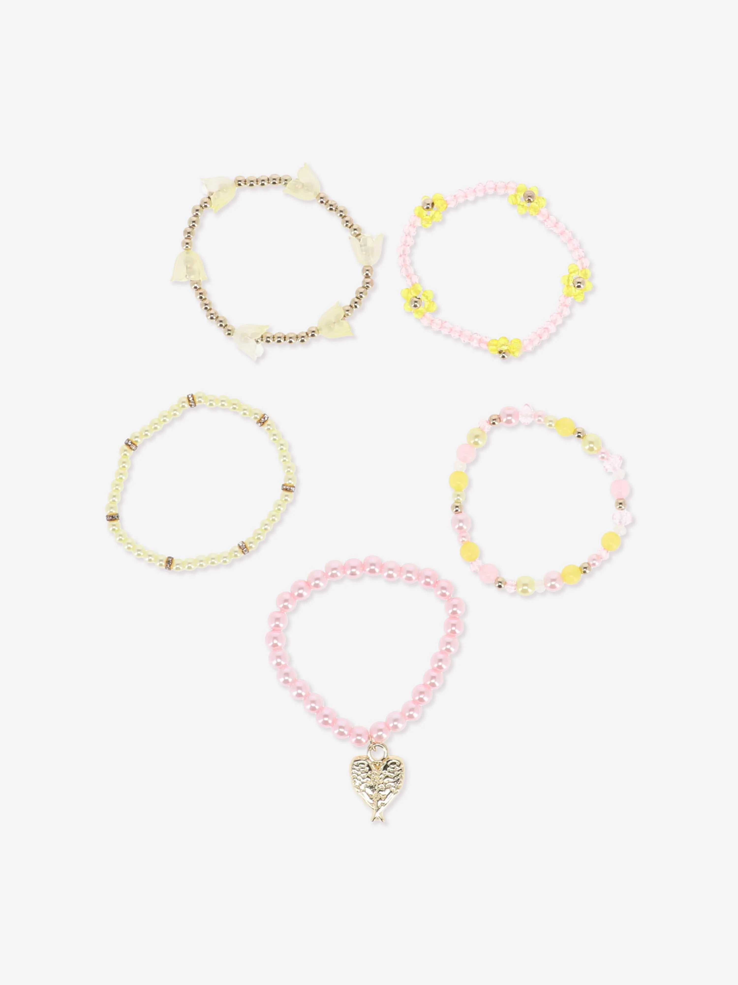 Angels Face Girls Sherbert Flower Bracelet Set in Yellow