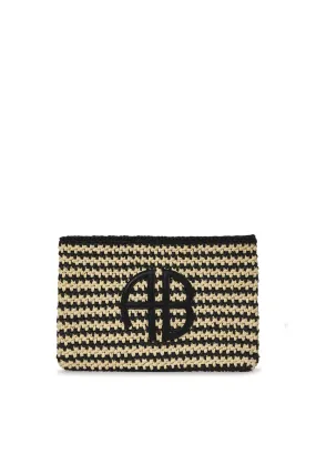 Anine Bing - Rio Pouch - Black and Natural Stripe