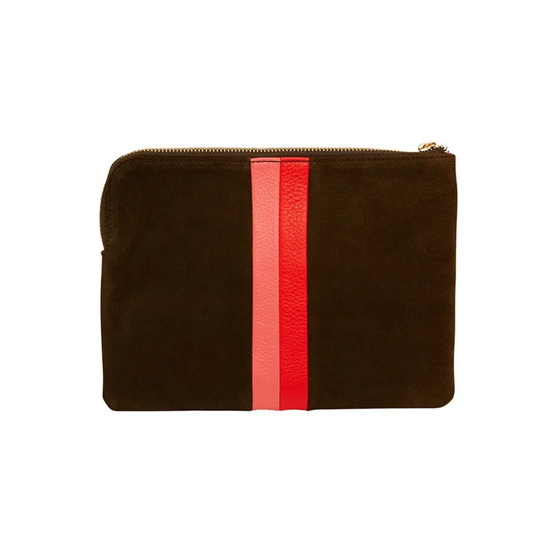 Arlington Milne - Paige Clutch Stripe - Khaki Multi