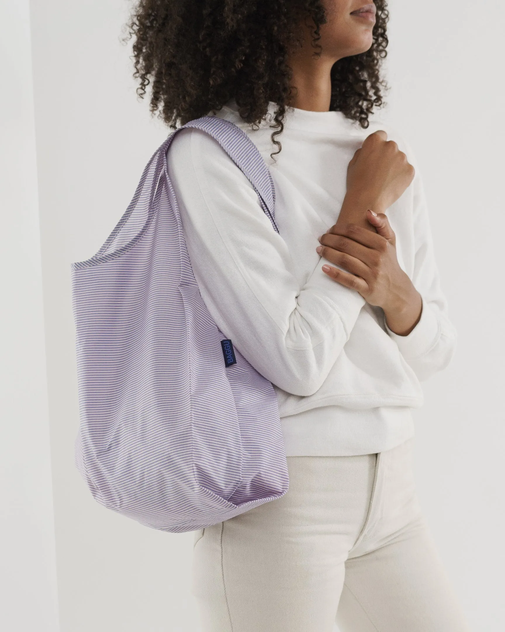 Baggu Standard Reusable Bag - Blue Microstripe