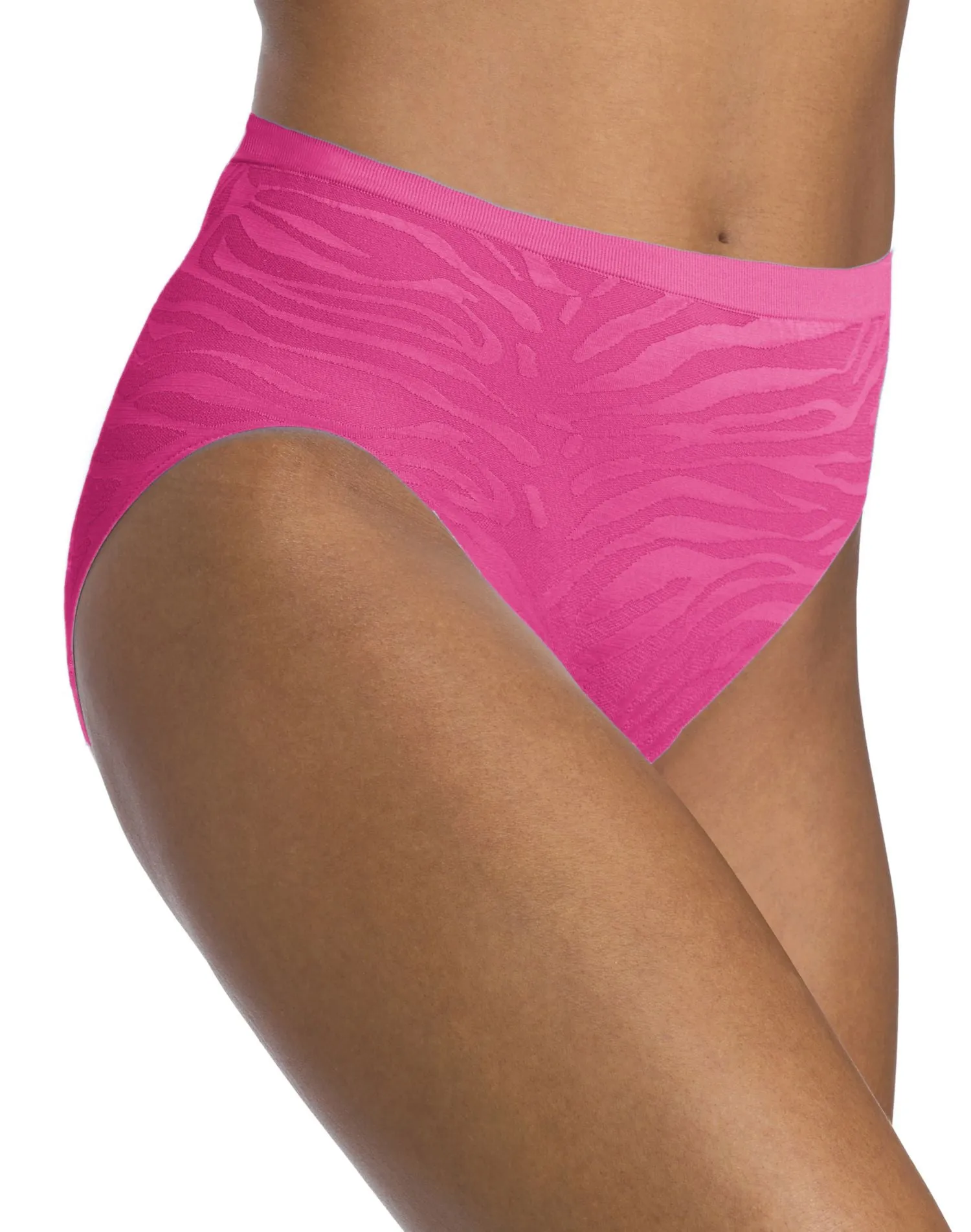 Bali Comfort Revolution Seamless Diamond Microfiber Hi-Cut Briefs