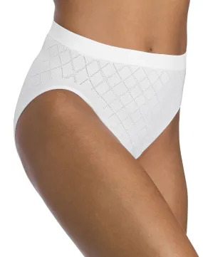 Bali Comfort Revolution Seamless Diamond Microfiber Hi-Cut Briefs