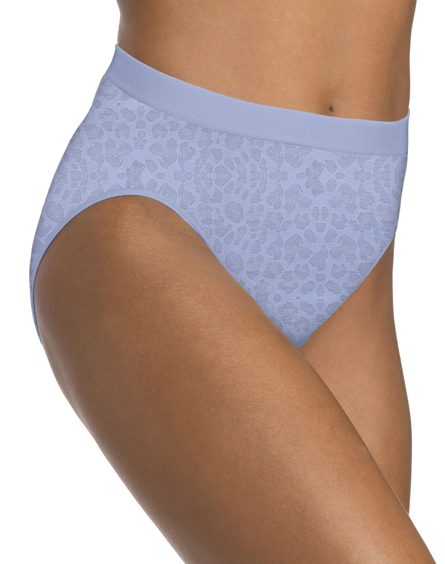 Bali Comfort Revolution Seamless Diamond Microfiber Hi-Cut Briefs