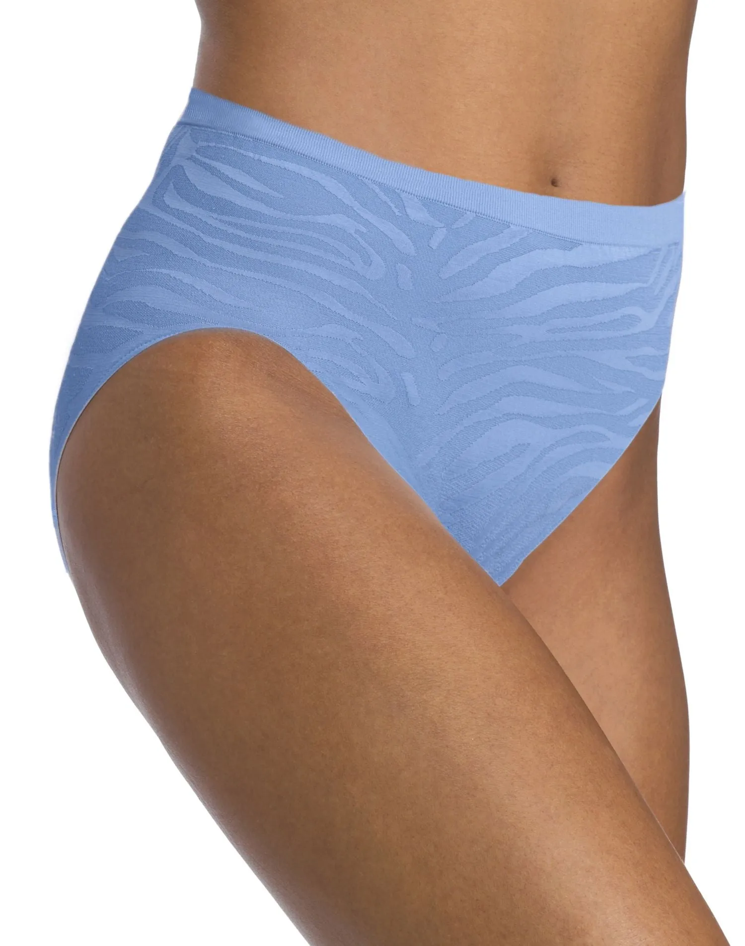 Bali Comfort Revolution Seamless Diamond Microfiber Hi-Cut Briefs