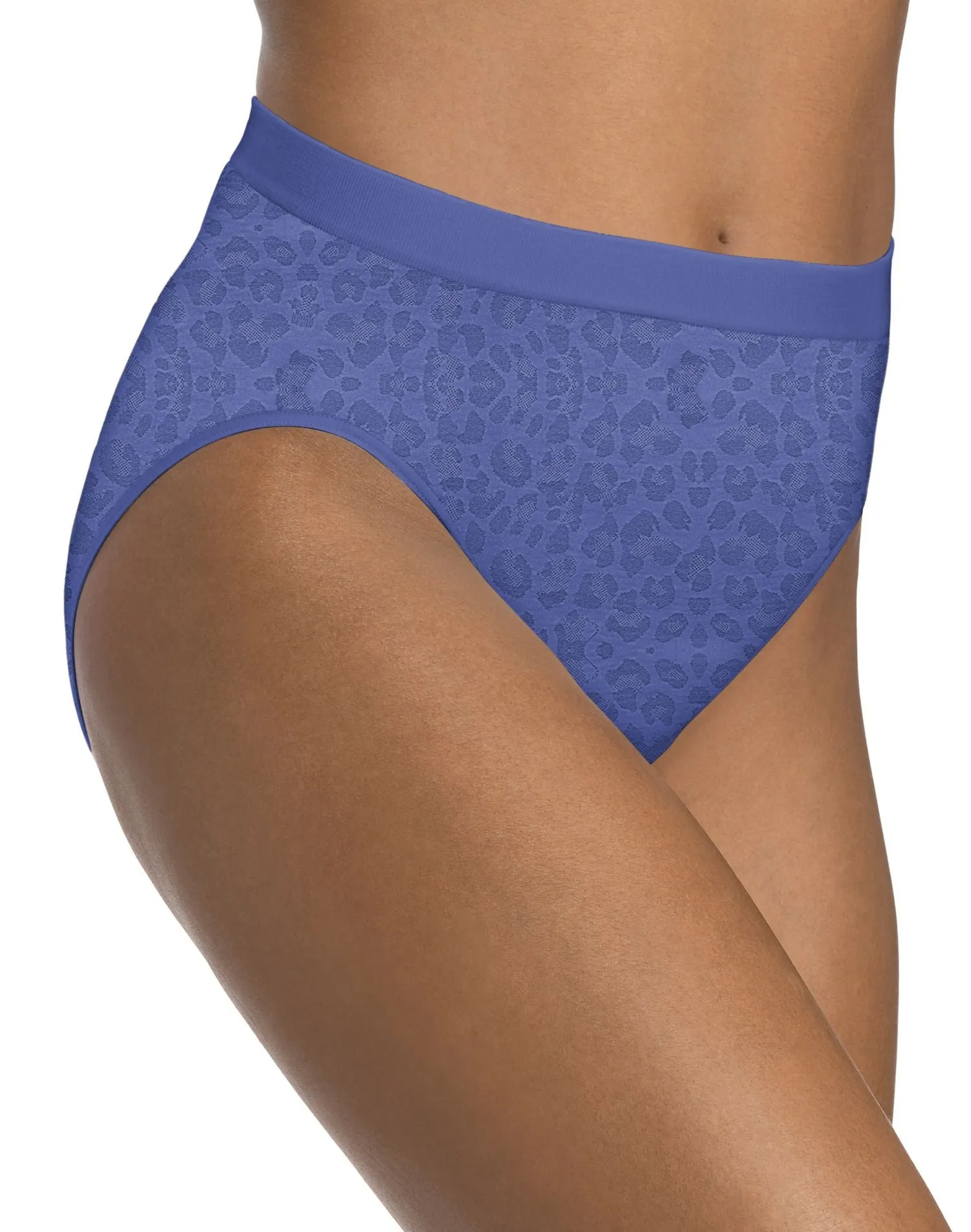 Bali Comfort Revolution Seamless Diamond Microfiber Hi-Cut Briefs