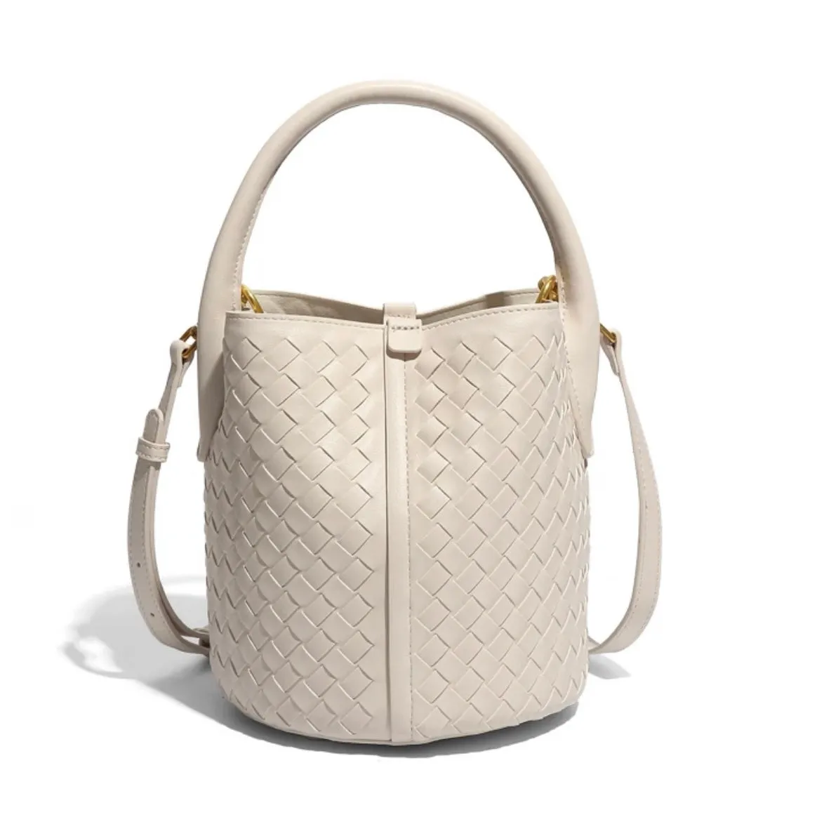 Beige Bucket Bag Crossbody