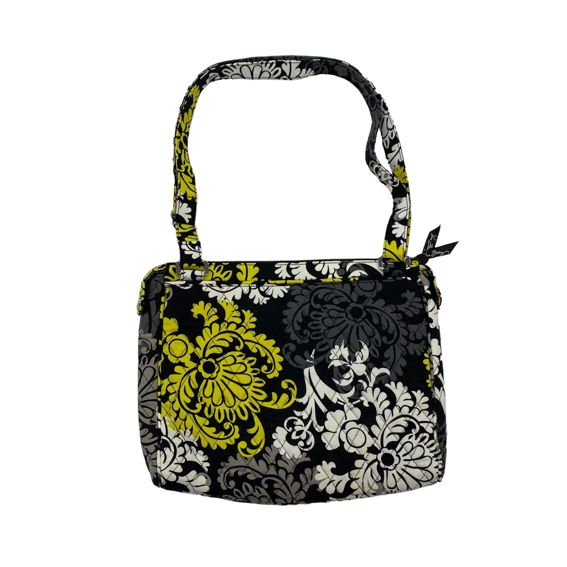 BLACK & YELLOW HANDBAG by VERA BRADLEY Size:LARGE