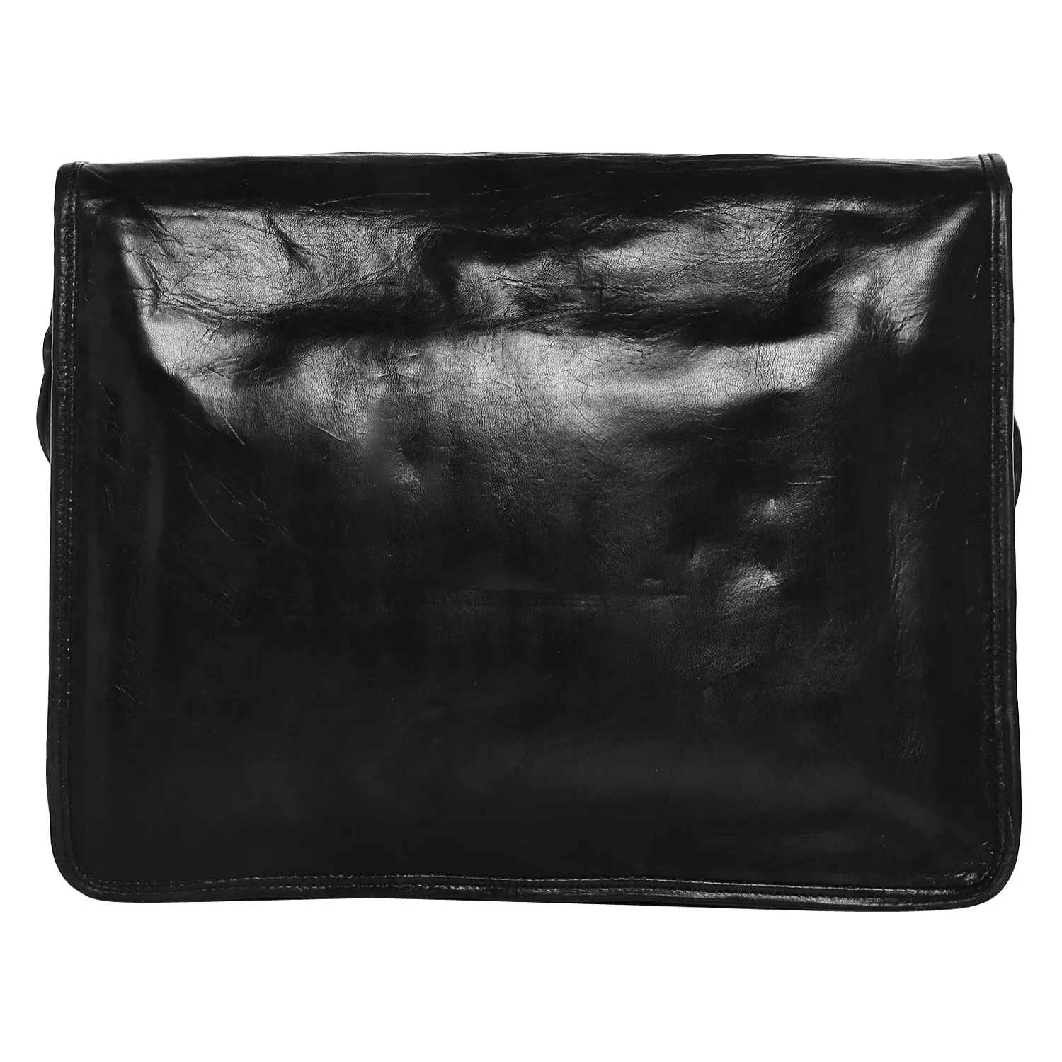 Black Leather Briefcase 15"