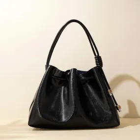 Black Patent Leather Bucket Bag Black Leather Bucket Handbag