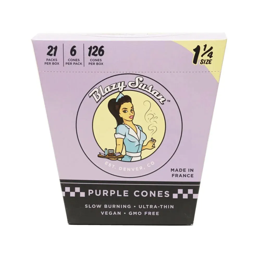 Blazy Susan Purple 1-1/4 Cones Box of 21