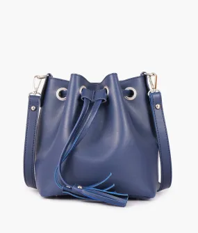 Blue bucket bag