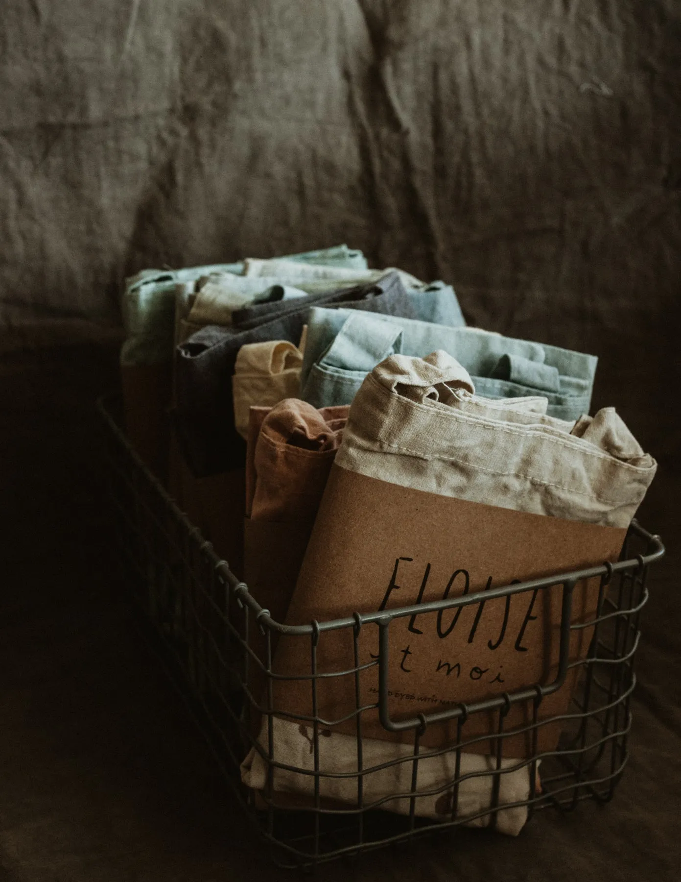 Botanically Dyed Cotton Canvas Tote Bag - Neutral tones