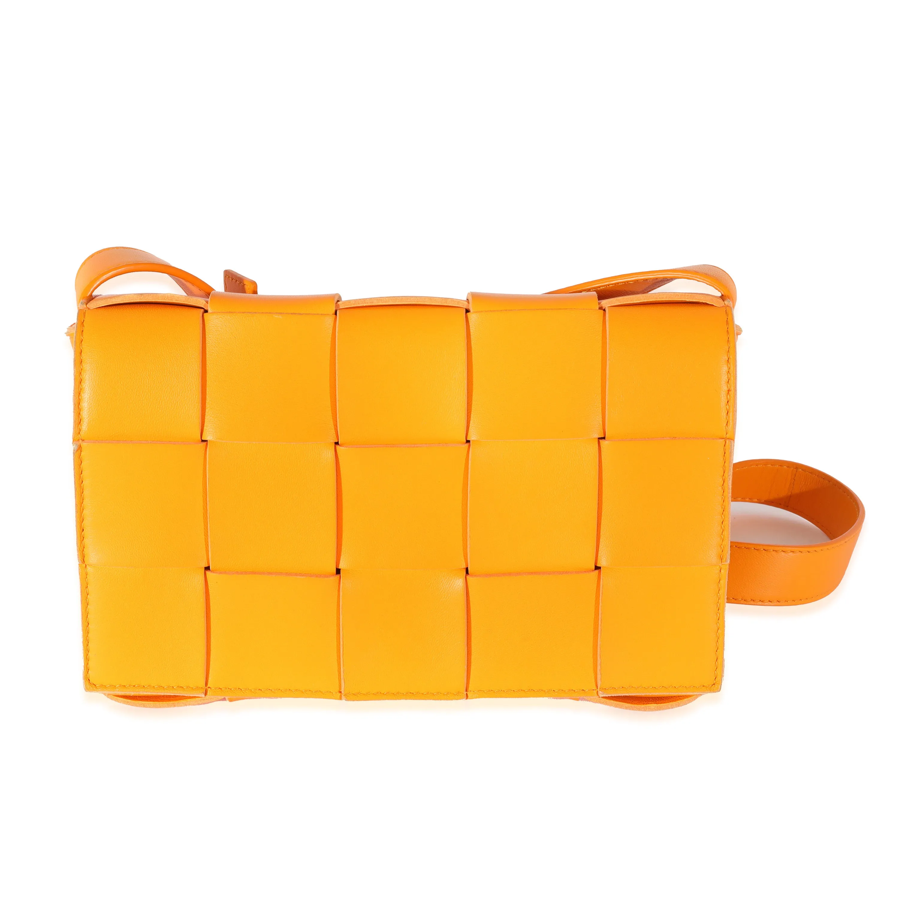 Bottega Veneta Orange Leather Cassette