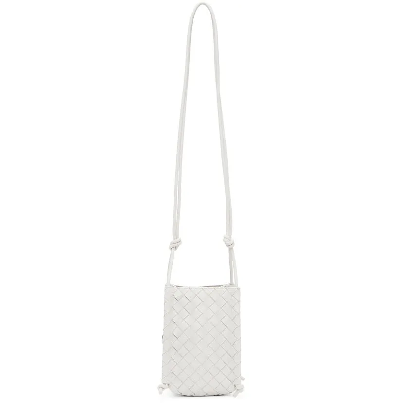 Bottega Veneta White “The Mini Knot” Bag