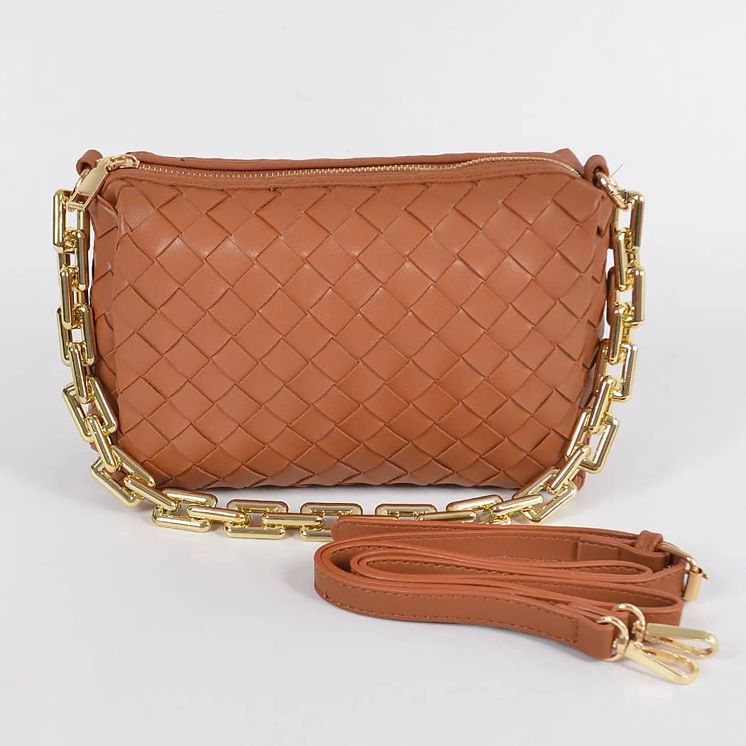 Braided Leather Clutch