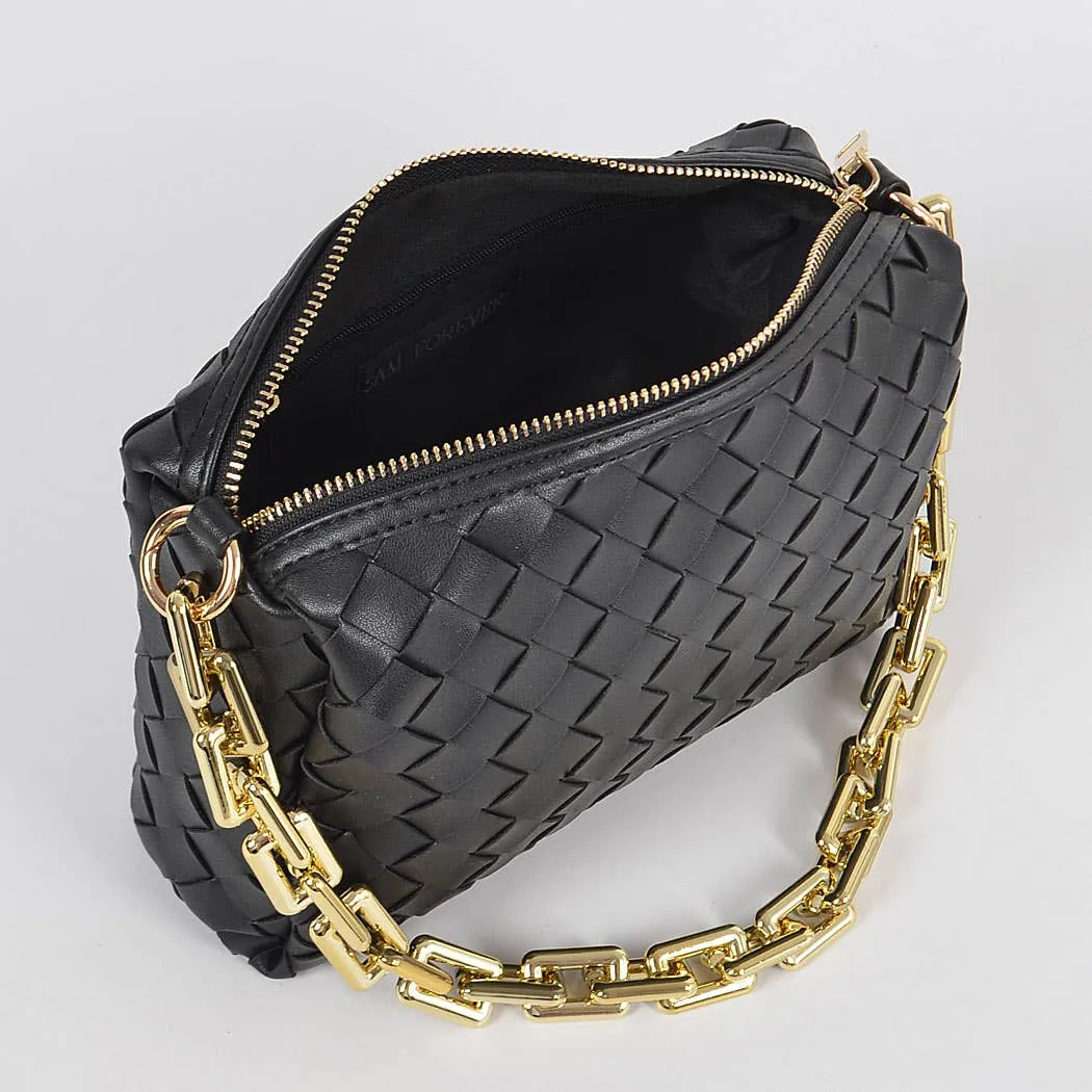 Braided Leather Clutch