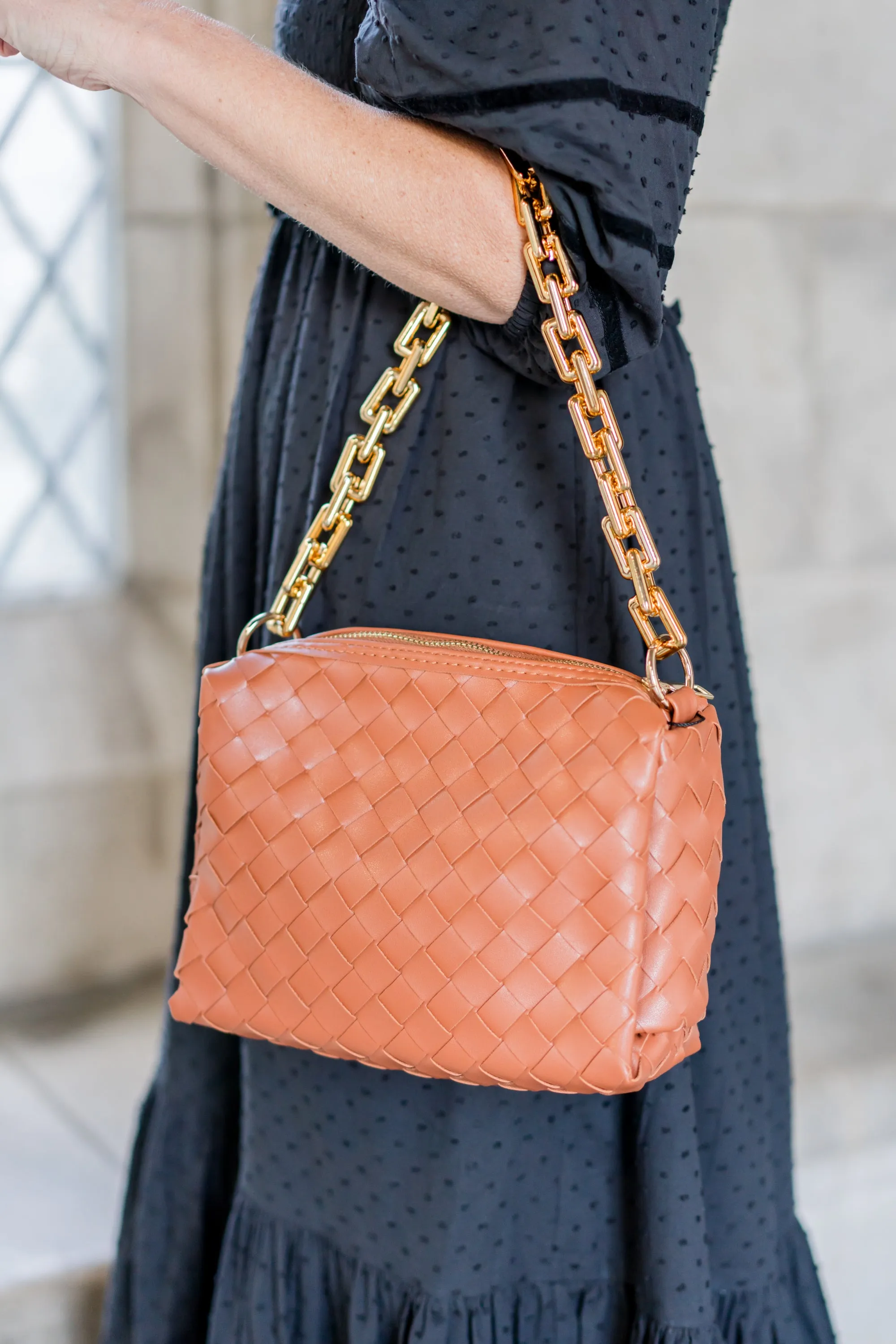 Braided Leather Clutch