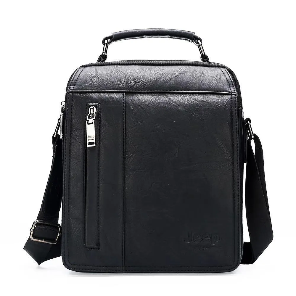 Brand Men's Messenger Shoulder Bag High Quality Fashion Split Leather Crossbody Man Bags Big Capacity For 9.7 In iPad