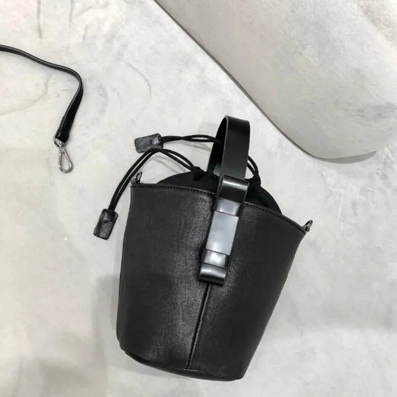 Bucket Style Natural Leather Bag