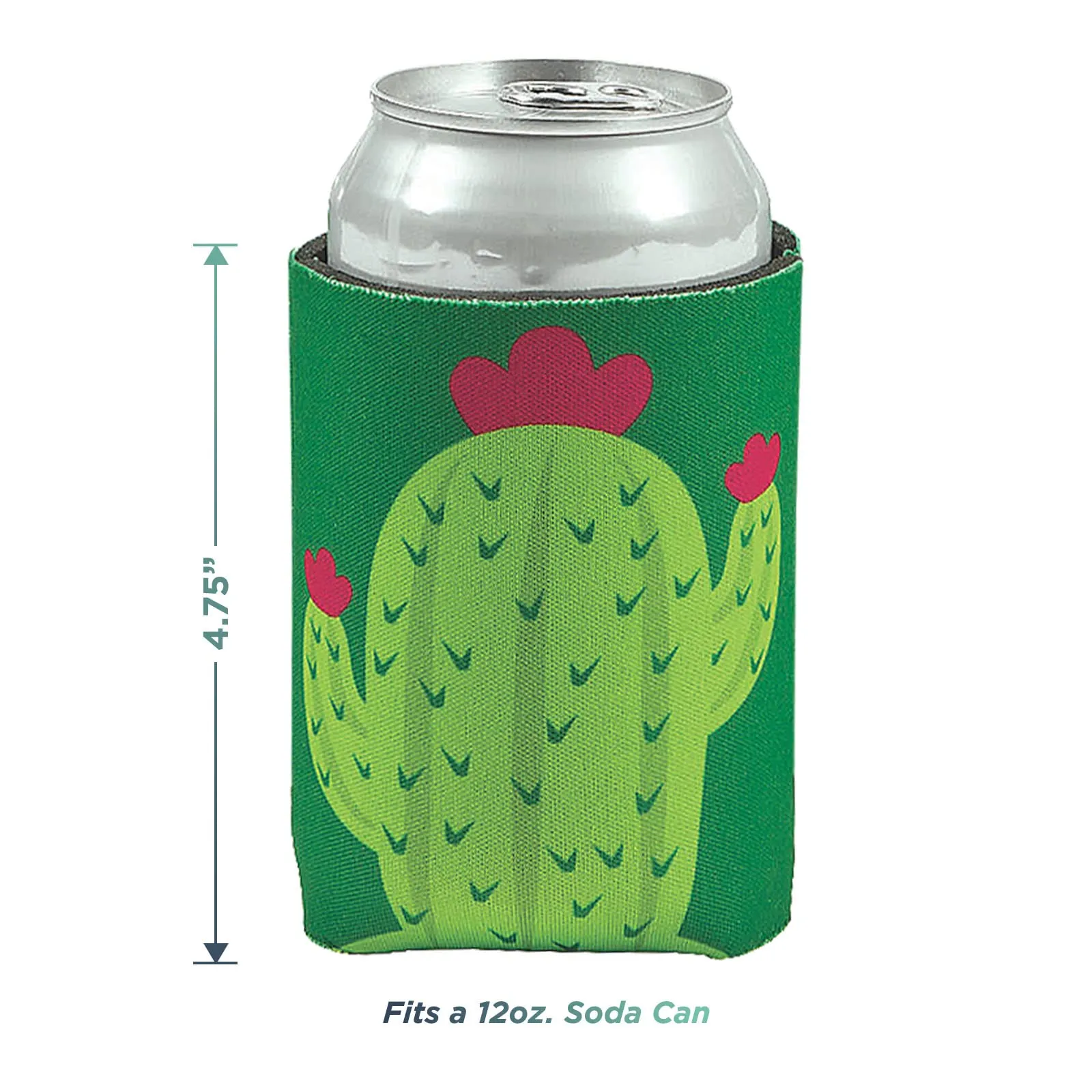 Cactus Party Supplies - Cactus Shaped Beach Towel and Can Sleeve Drink Holder