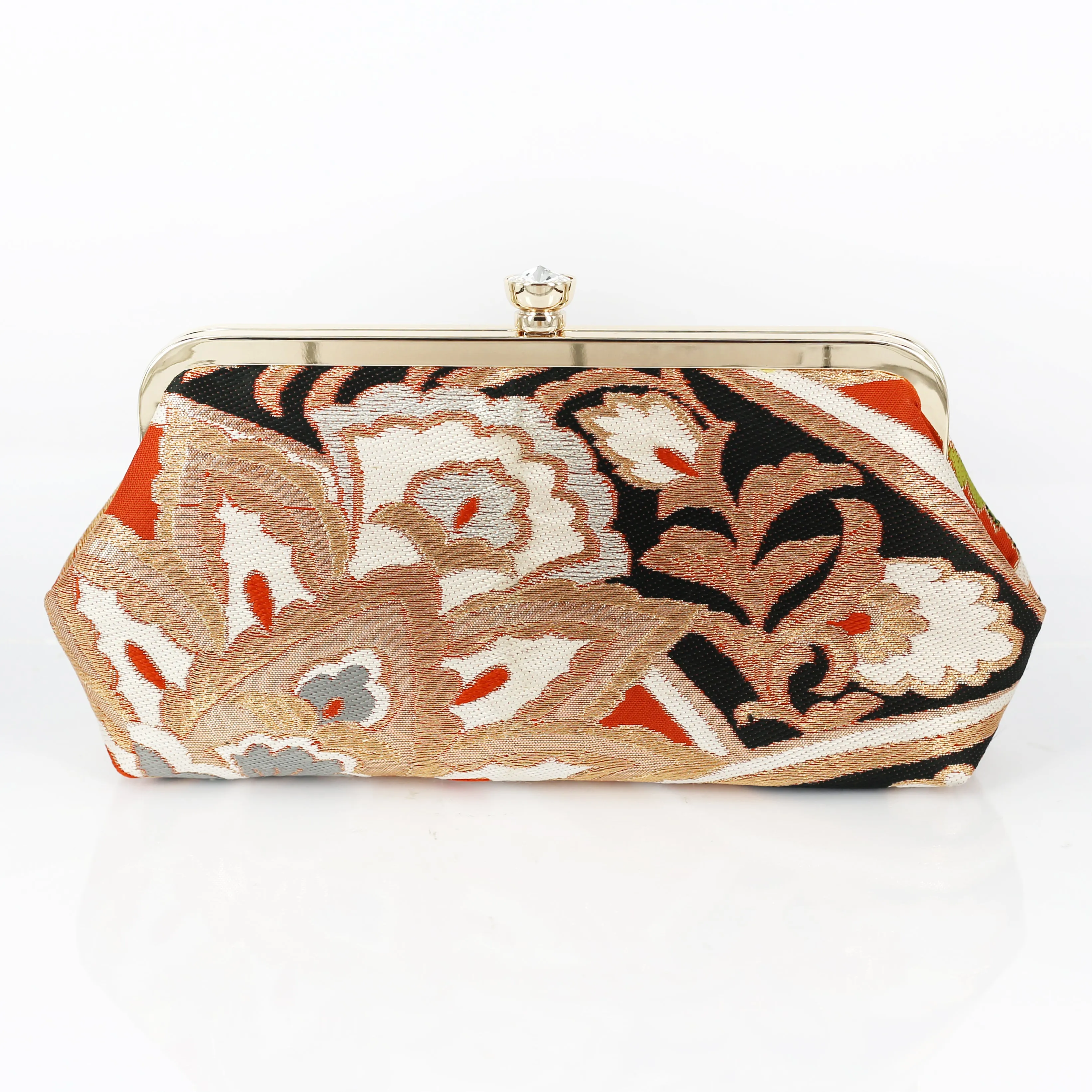 Camellia Kimono Clutch Purse | Upcycled from vintage Japanese Obi