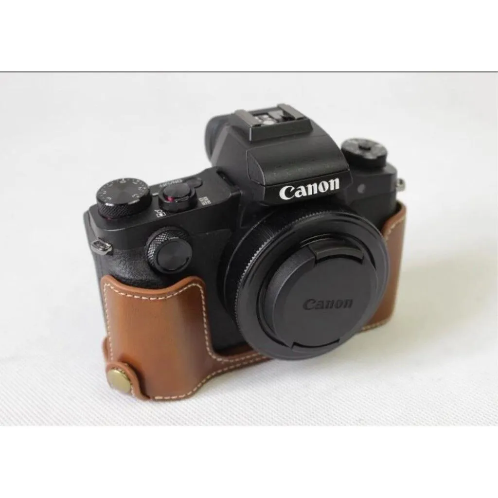 Canon Powershot G1 X Mark III leather case - Brown