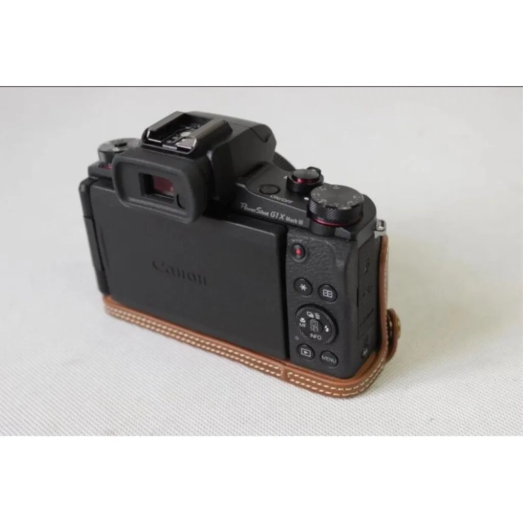 Canon Powershot G1 X Mark III leather case - Brown