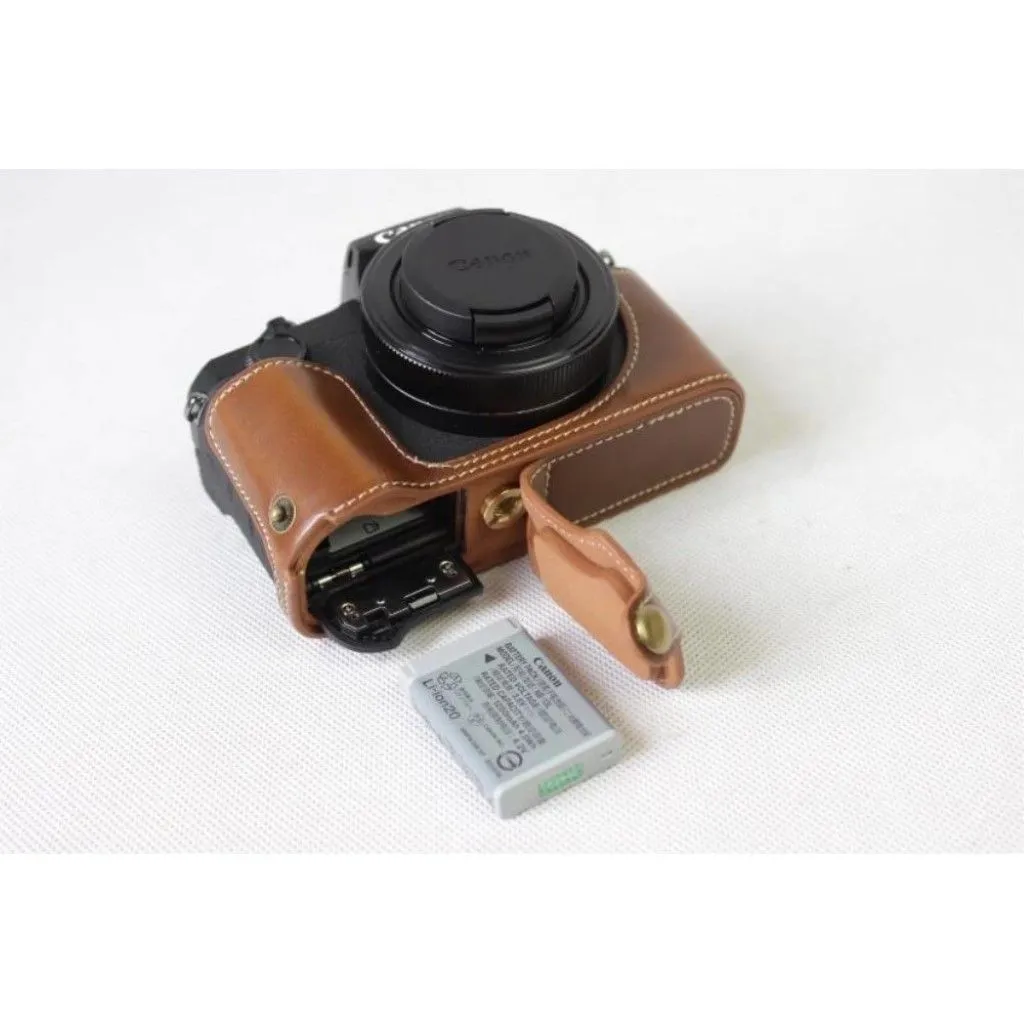 Canon Powershot G1 X Mark III leather case - Brown