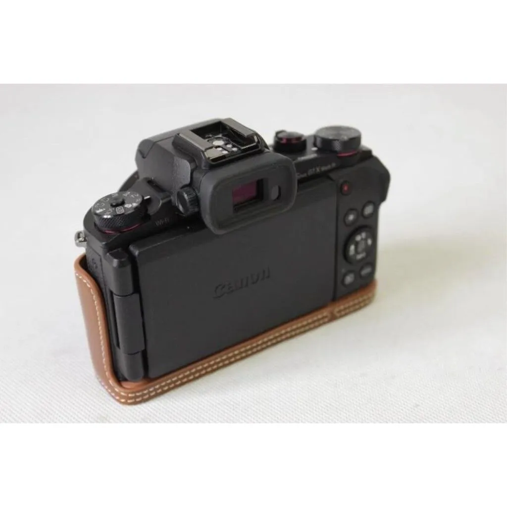 Canon Powershot G1 X Mark III leather case - Brown