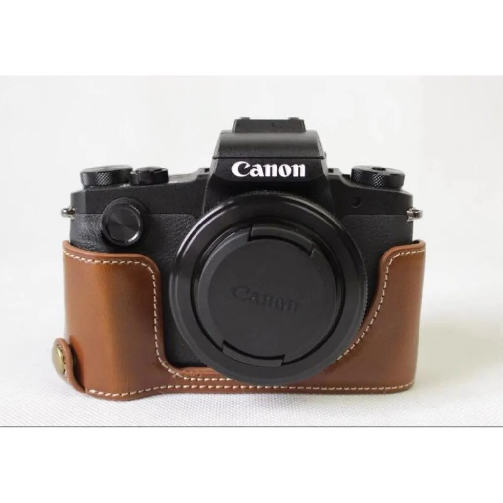 Canon Powershot G1 X Mark III leather case - Brown