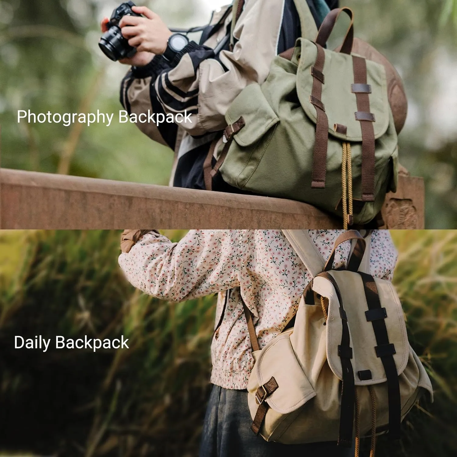 Canvas Camera Backpack Michael