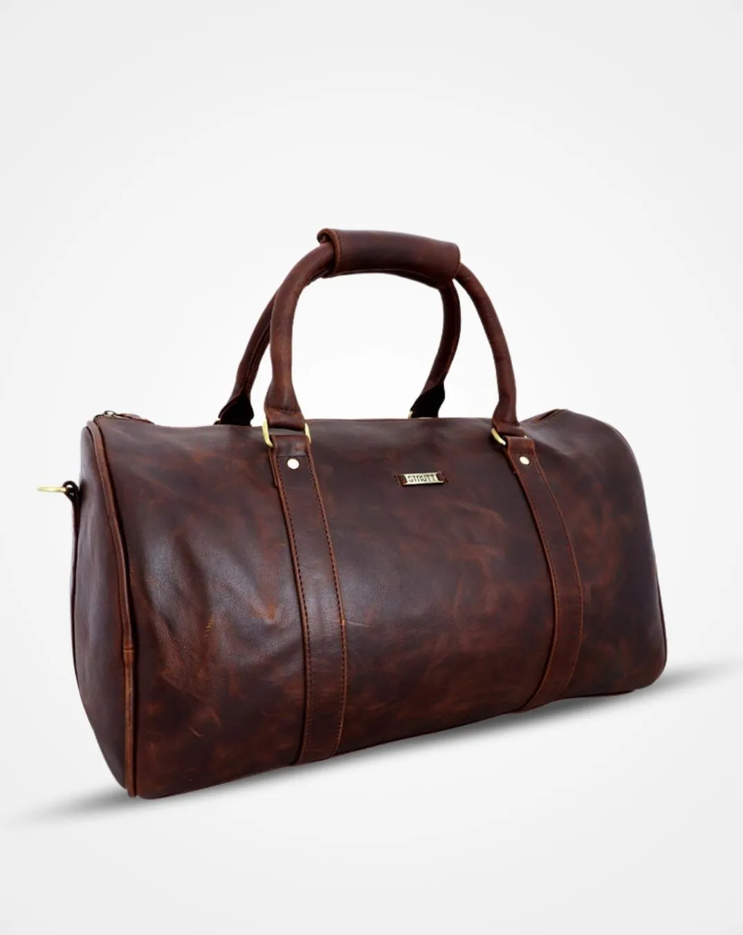 CHARLES- THE CRUSHED BROWN LEATHER CABIN BAG - CARRY-ON LUGGAGE