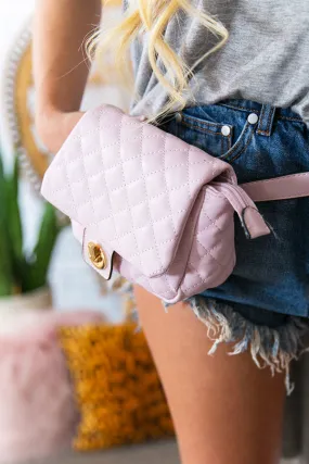 Chic In The City Belt Bag In Light Pink