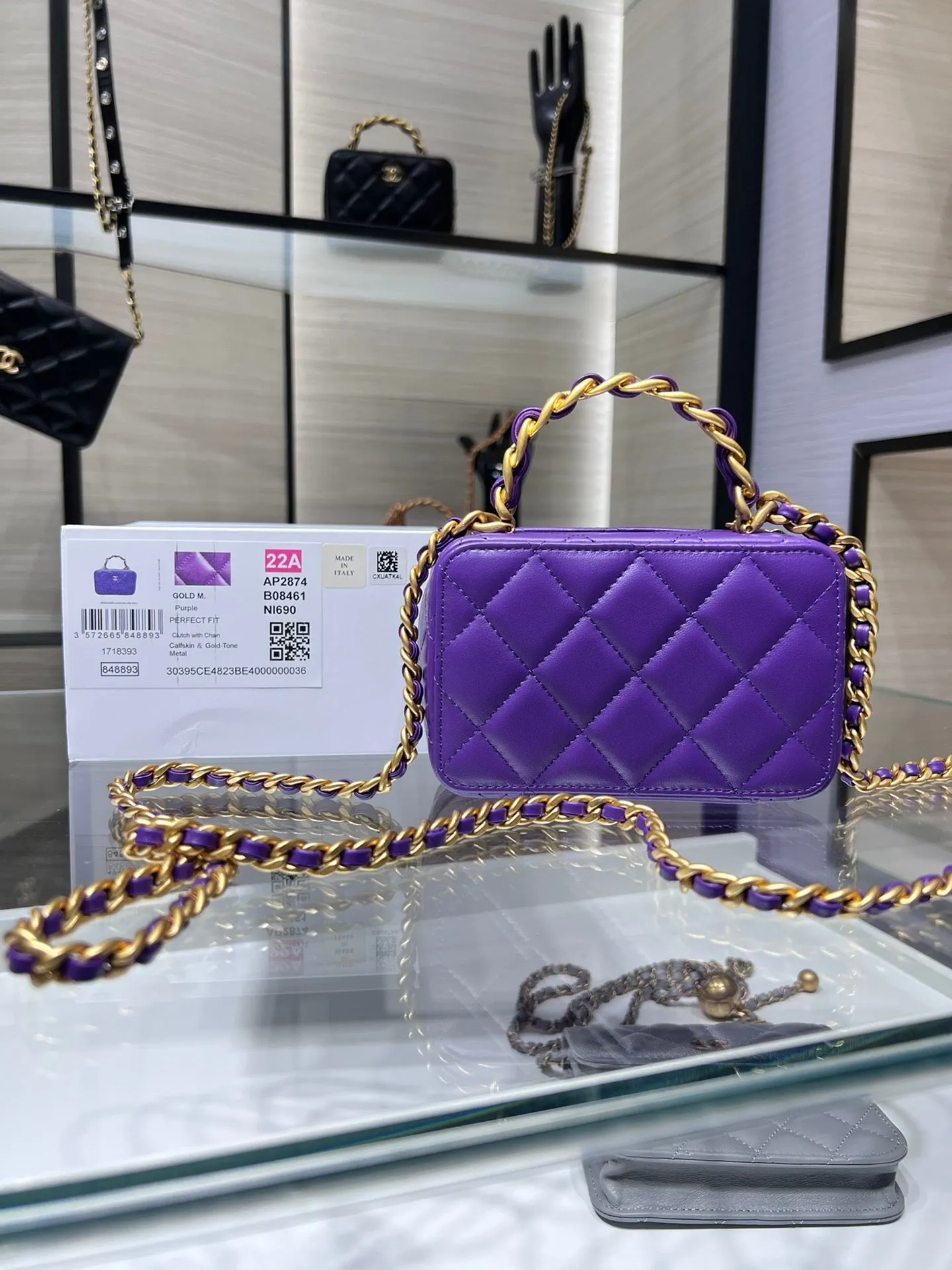 CHLVanity With Chain Purple Bag For Women 9cm/3.5in