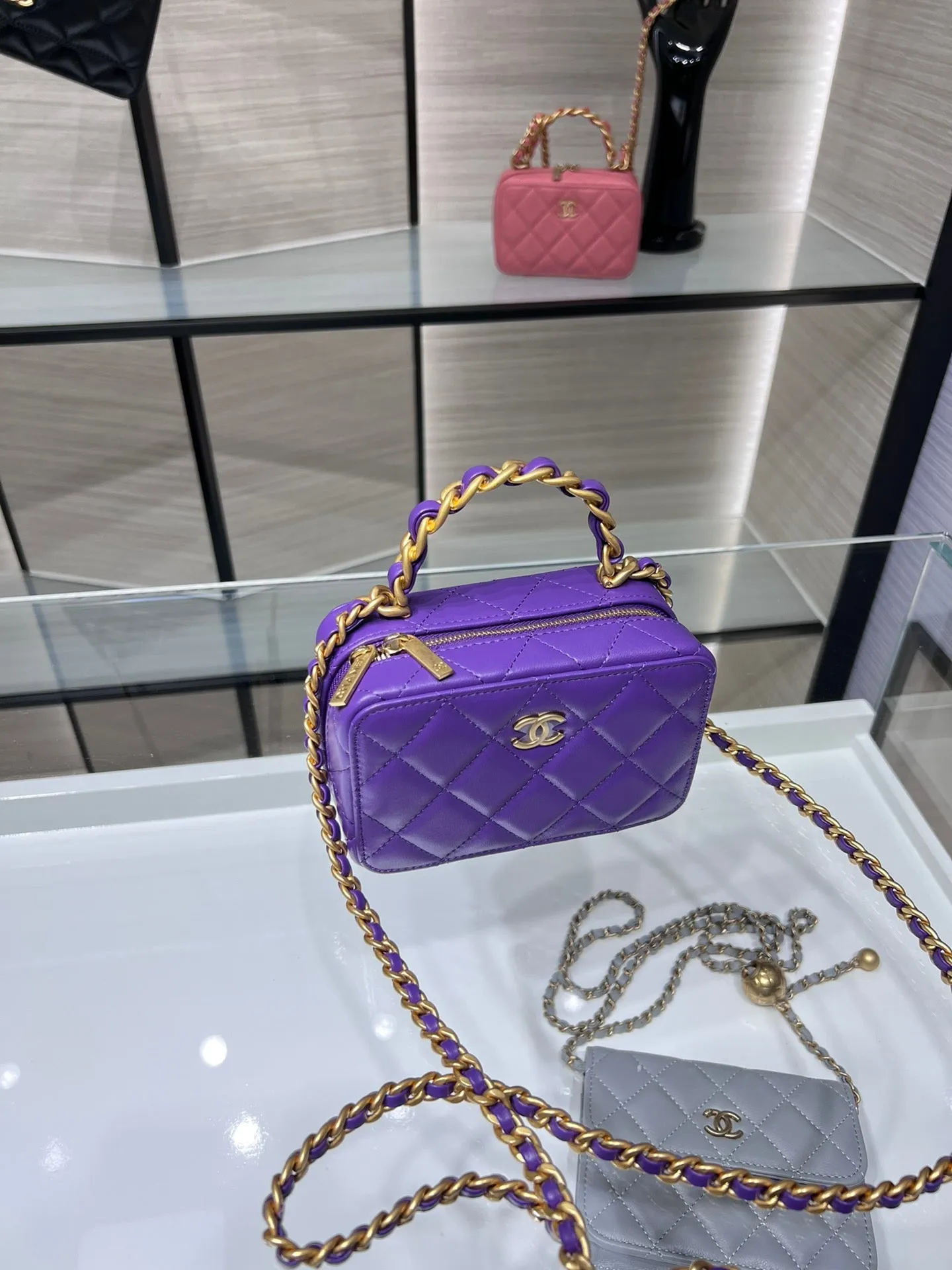 CHLVanity With Chain Purple Bag For Women 9cm/3.5in